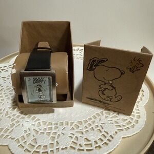 Armitron Peanuts Charlie Brown Watch GOOD GRIEF Peanuts Box New Battery Works